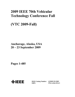 2009 IEEE 70Th Vehicular Technology Conference Fall