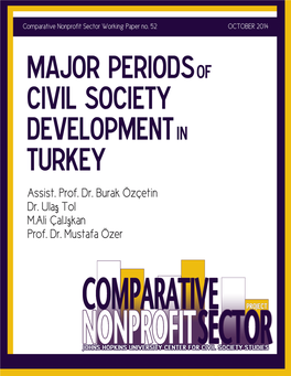 MAJOR PERIODS of CIVIL SOCIETY SECTOR DEVELOPMENT in TURKEY