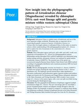 New Insight Into the Phylogeographic Pattern Of