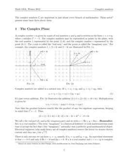 1 the Complex Plane