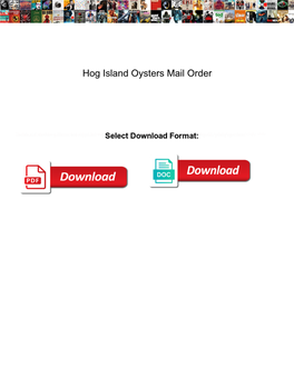 Hog Island Oysters Mail Order