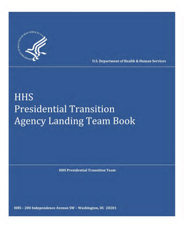 HHS Presidential Transition Agency Landing Team Book