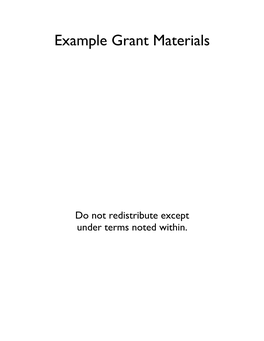 Example Grant Materials