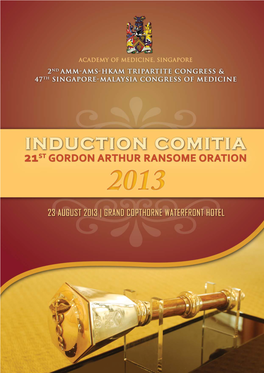 Induction Comitia & Gordon Arthur Ransome Oration Programme Book