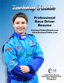 Professional Race Driver Resume