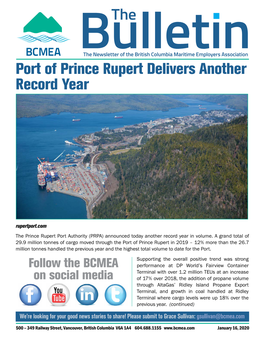 Port of Prince Rupert Delivers Another Record Year