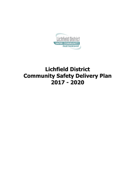 Lichfield Community Safety Delivery Plan