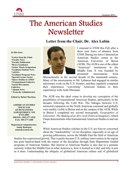 The American Studies Newsletter