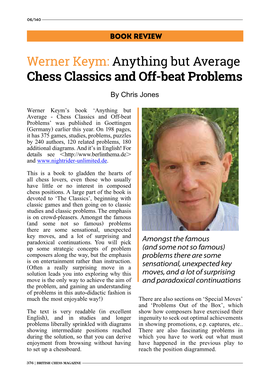 Anything but Average Chess Classics and Off-Beat Problems by Chris Jones