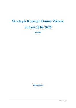 Strategia Rozwoju Gminy Ziębice Na Lata 2016-2026