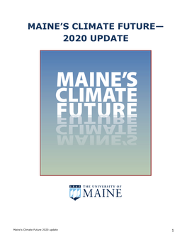 Maine's Climate Future—2020 Update
