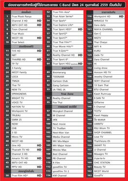 CH List A4 2016 C-Band