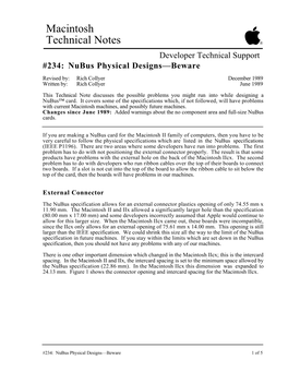 Nubus Physical Designs