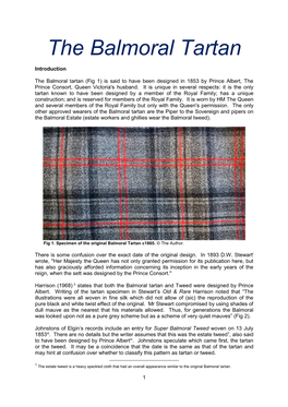 The Balmoral Tartan