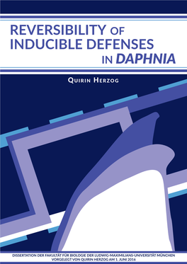 Reversibility of Inducible Defenses in Daphnia