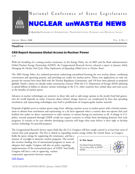 NUCLEAR Unwasted NUCLEAR Unwasted NEWS