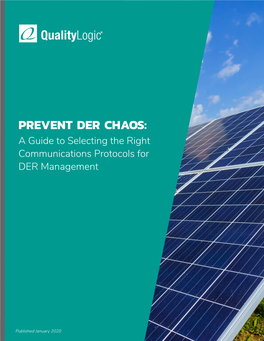 PREVENT DER CHAOS: a Guide to Selecting the Right Communications Protocols for DER Management