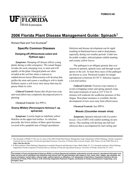 2006 Florida Plant Disease Management Guide: Spinach1