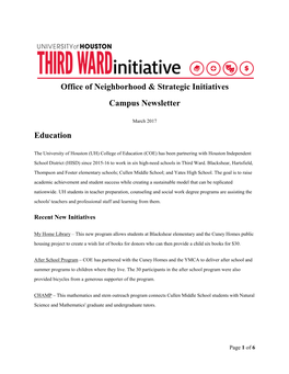 Office of Neighborhood & Strategic Initiatives