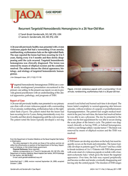 Recurrent Targetoid Hemosiderotic Hemangioma in a 26-Year-Old Man