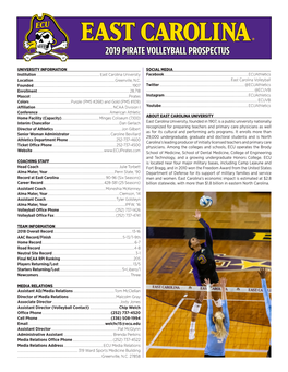 2019 Pirate Volleyball Prospectus
