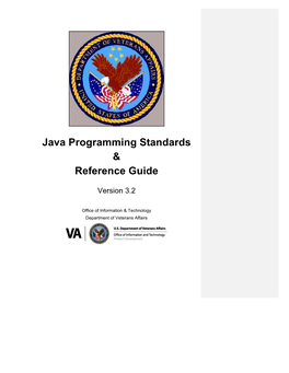 Java Programming Standards & Reference Guide