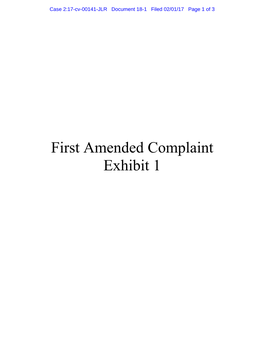 First Amended Complaint Exhibit 1 Donald J
