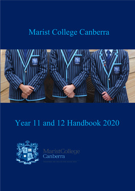 Marist College Canberra Year 11 and 12 Handbook 2020