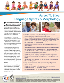 Syntax and Morphology Semantics