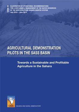 AGRICULTURAL DEMONSTRATION PILOTS in the Sass Basin