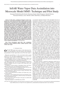 Insar Water Vapor Data Assimilation Into Mesoscale Model