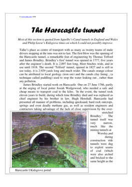 The Harecastle Tunnel the Harecastle Tunnel