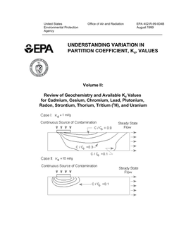 Understanding Variation in Partition Coefficient, Kd, Values: Volume II