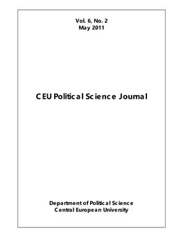 CEU Political Science Journal
