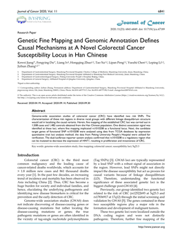 Genetic Fine Mapping and Genomic Annotation Defines Causal