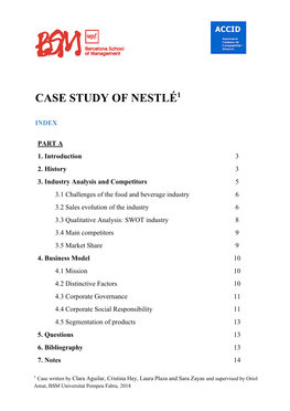 Case Study of Nestlé1