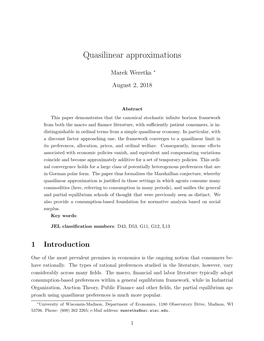 Quasilinear Approximations