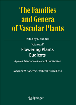Flowering Plants Eudicots Apiales, Gentianales (Except Rubiaceae)