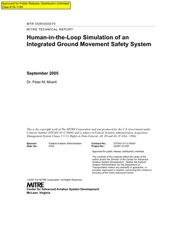 Human-In-The-Loop Simulation of an Integrated Ground Movement Safety System