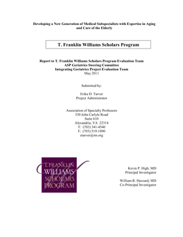 T. Franklin Williams Scholars Program