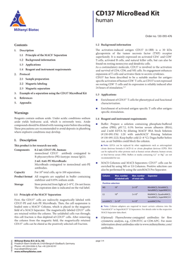 CD137 Microbead Kit CD137 Microbead + Cells