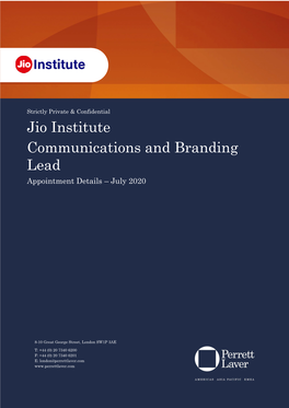 Vision for Jio Institute