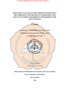Discourse Analysis of the Interaction Between the Therapist and the King in Overcoming the King’S Stuttering Disorder in Tom Hooper’S the King’S Speech