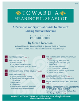 Toward a QQ Meaningful Shavuot