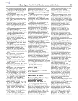 Federal Register/Vol. 76, No. 2/Tuesday, January 4, 2011/Notices