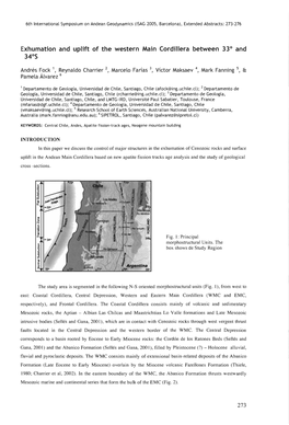 Exhumation and Uplift of the Western Main Cordillera Between 33° and 34°5