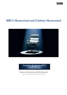 Mastermind and Celebrity Mastermind Invitation to Tender