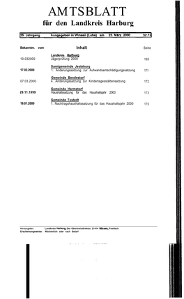 AMTSBLATT Für Den Landkreis Harburg