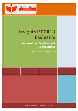 International Relations and Organisations June 2017 to January 2018