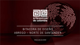 Bitacora De Diseño Abrego – Norte De Santander